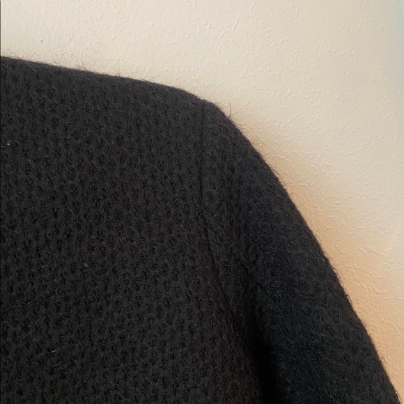 Anine Bing Anitta Woven Jacket Black Gold Button Bouclé Size M - Picture 8 of 13